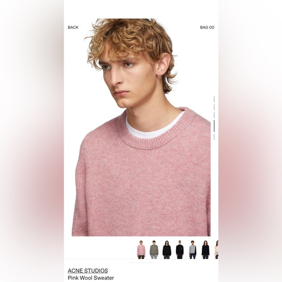 Acne studio pink 100% wool sweater - Picture 4 of 6